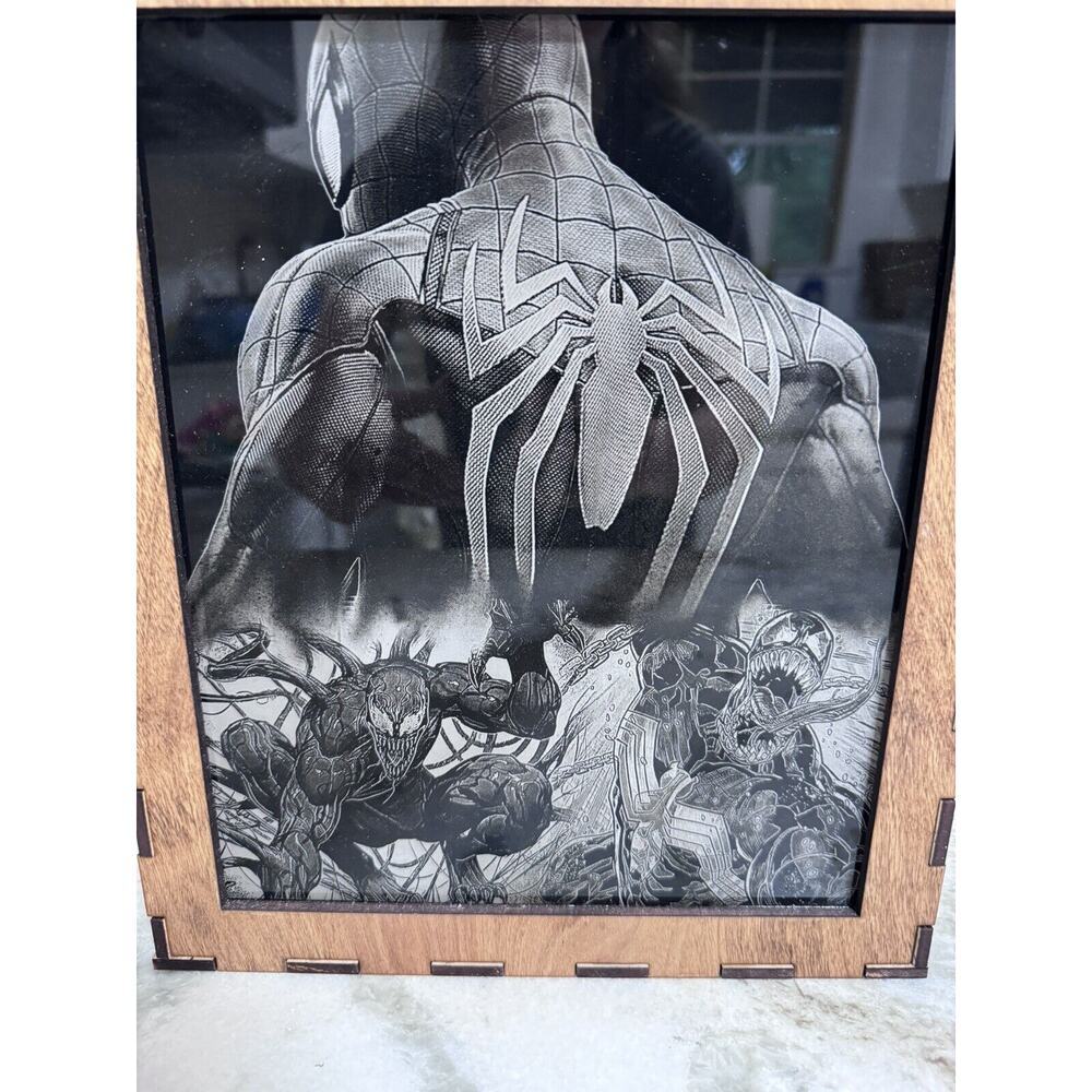 Custom Made Neon Lighted Color Changing Spider-Man Venom Wall/Standing Light Box - Picture 8 of 15